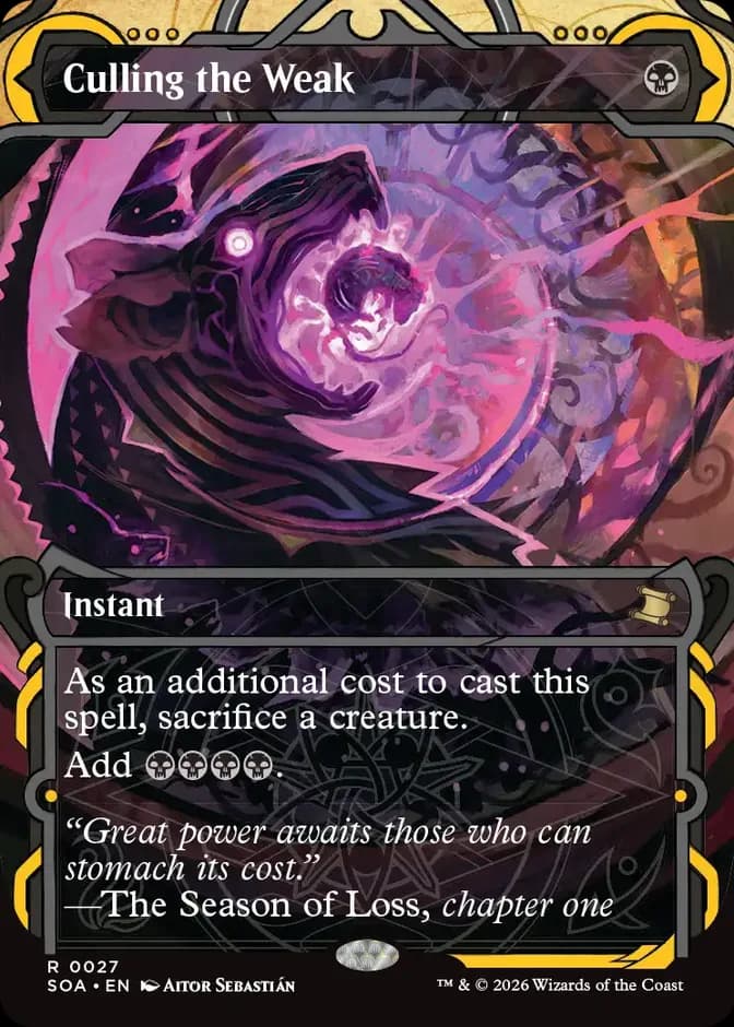 Magic: The Gathering Culling the Weak SOA 0027 R (EN) 카드 앞면 (웹 이미지)