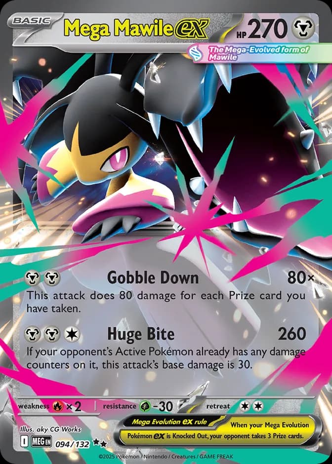 Pokémon TCG Mega Mawile ex MEG 094/132 (EN) 카드 앞면 (웹 이미지)