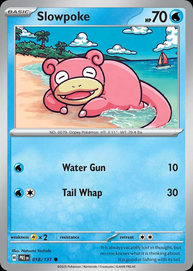 Pokémon TCG Slowpoke PRE 018/131 C (EN) 카드 앞면 (웹 이미지)